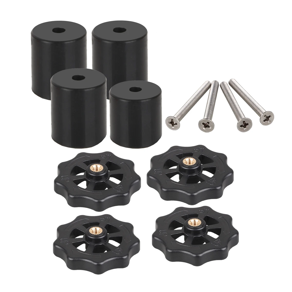 3DSWAY 3D Printer Part M3 M4 Hotbed Nut Spring Screw Leveling Kit Heated Bed Platform Level Spring Accessories for CR-10 Ender 3