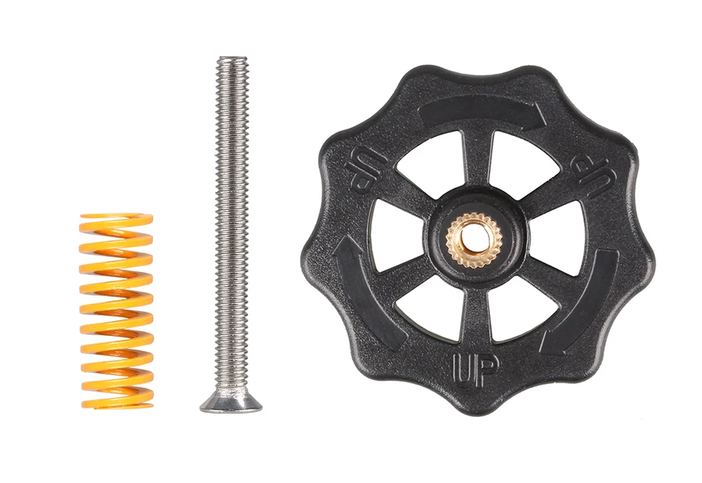 3DSWAY 3D Printer Part M3 M4 Hotbed Nut Spring Screw Leveling Kit Heated Bed Platform Level Spring Accessories for CR-10 Ender 3