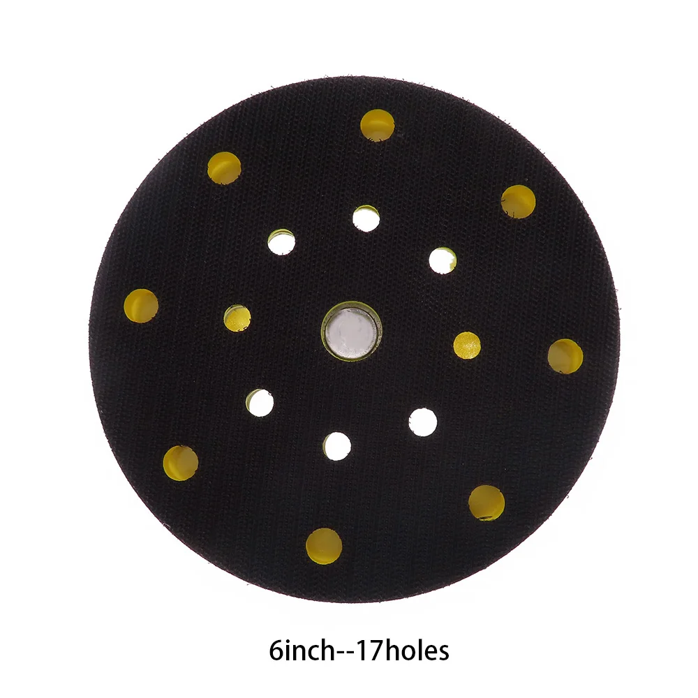 6"150mm 9/15/17/52Holes Sander Backing Pad Hook&Loop Sanding Pads with 5/16"-24 Thread Dust Free Sanding Disc Holder for MIRKA