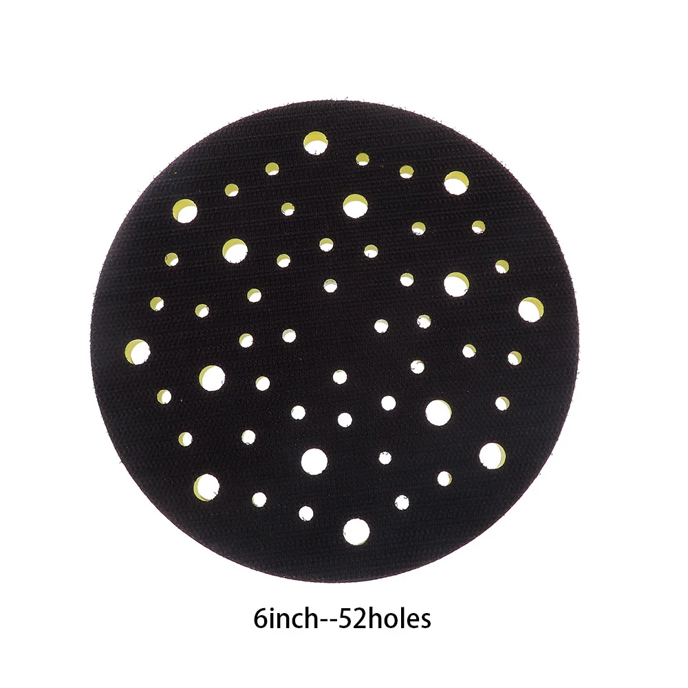 6"150mm 9/15/17/52Holes Sander Backing Pad Hook&Loop Sanding Pads with 5/16"-24 Thread Dust Free Sanding Disc Holder for MIRKA