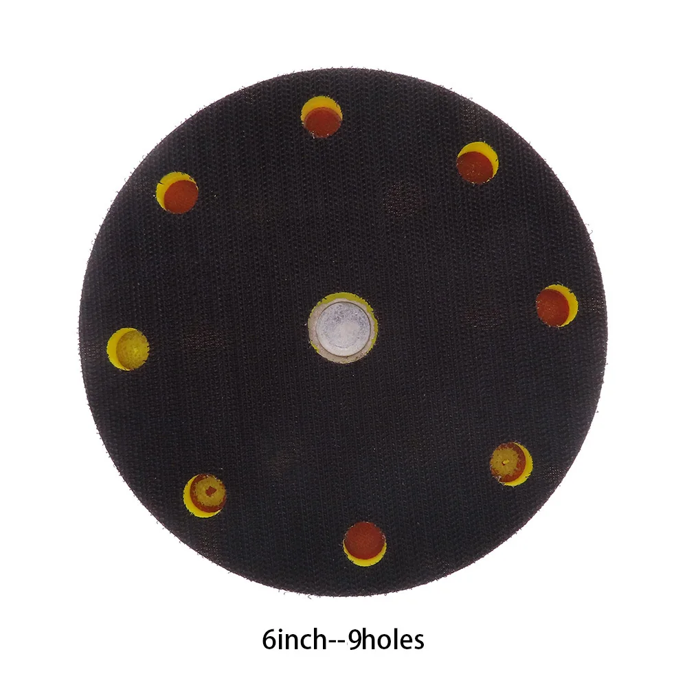 6"150mm 9/15/17/52Holes Sander Backing Pad Hook&Loop Sanding Pads with 5/16"-24 Thread Dust Free Sanding Disc Holder for MIRKA