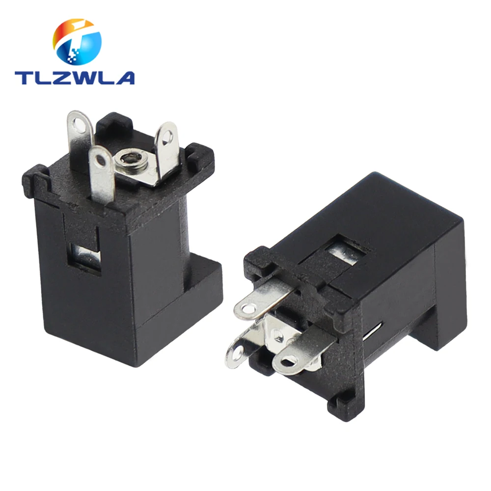 10Pcs Vertical DC Power Socket Connector Jack For 5.5x2.1mm 5.5x2.5mm DC Power Plug