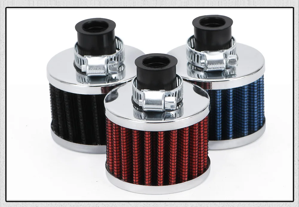 Universal 12mm Car Air Filter for Motorcycle Cold Air Intake High Flow Crankcase Vent Cover Mini Breather Filters