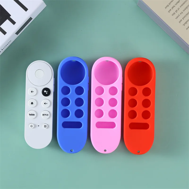 Silicone Protective Case for 2020 Google Chromecast SmartTV Remote Control Non-slip Soft Durable Shockpro Protective Cover Shell