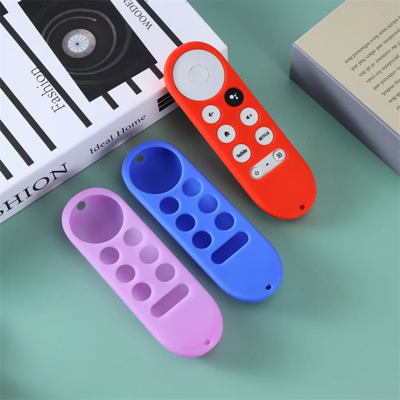 Silicone Protective Case for 2020 Google Chromecast SmartTV Remote Control Non-slip Soft Durable Shockpro Protective Cover Shell