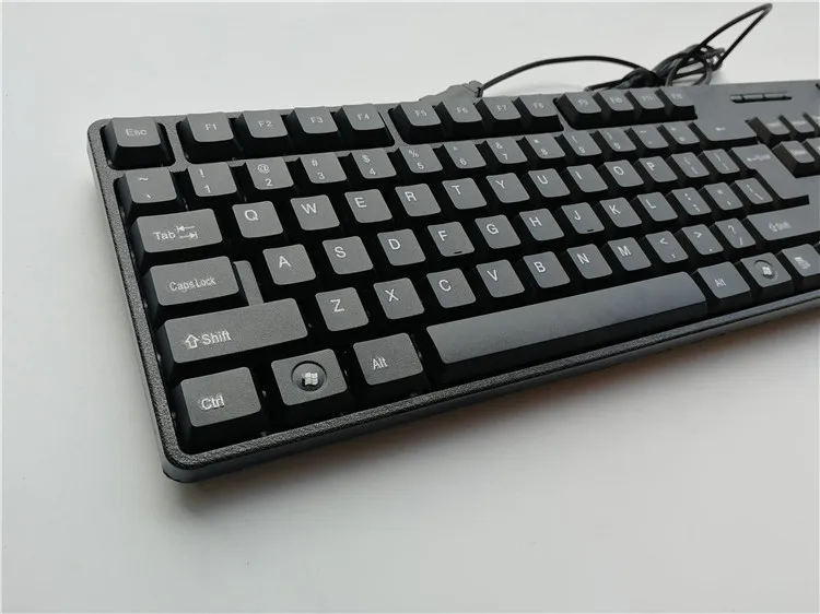 Spanish French Russian Arabic Letter keycaps Keyboard Gaming Keyboard Usb Wired 104 Keys For Computer
