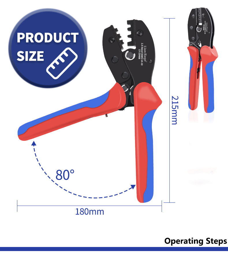 Solar Photovoltaic Tool MC4 Terminal Crimping Pliers LY-2546B Solar Panel Waterproof Connector Tool Pliers 2.5/4/6mm² 14-10AWG