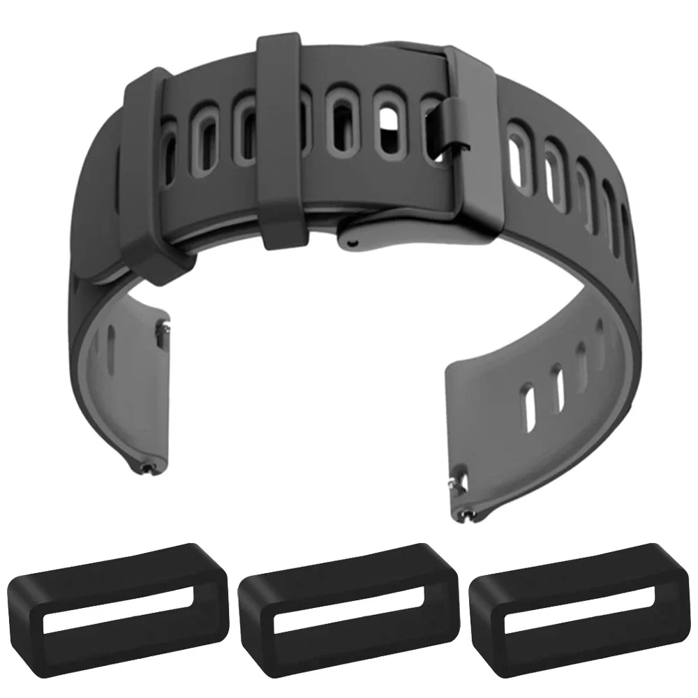 Rubber Ring Watch Strap Loops Silicone Replacement Watchband Keeper Holder Retainer 12 14 16 18 20mm Movable Watch Ring Circle