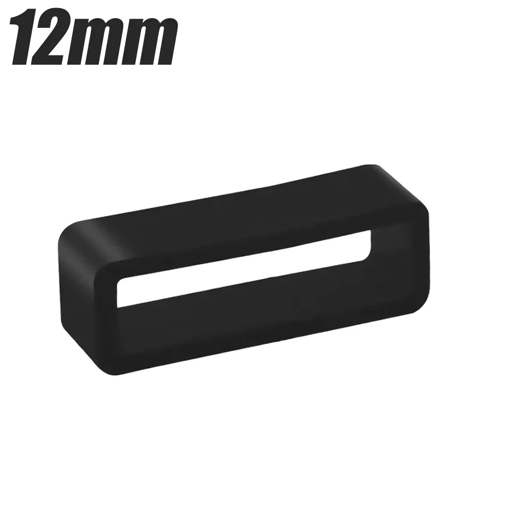 Rubber Ring Watch Strap Loops Silicone Replacement Watchband Keeper Holder Retainer 12 14 16 18 20mm Movable Watch Ring Circle