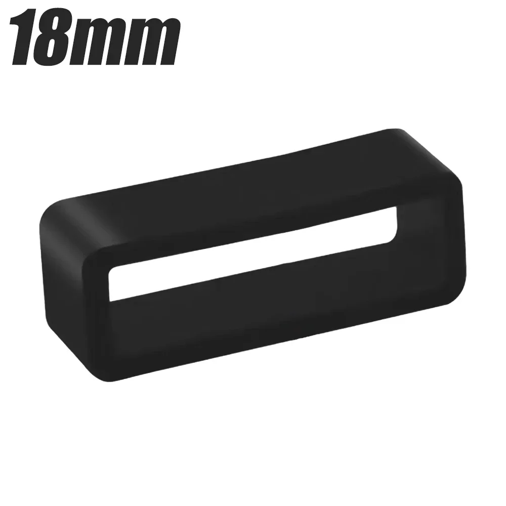 Rubber Ring Watch Strap Loops Silicone Replacement Watchband Keeper Holder Retainer 12 14 16 18 20mm Movable Watch Ring Circle