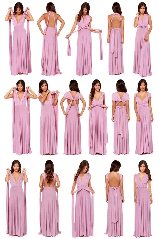 Sexy Women Multiway Wrap Convertible Boho Maxi Club Red Dress Bandage Long Dress Party Bridesmaids Infinity Robe Longue Femme