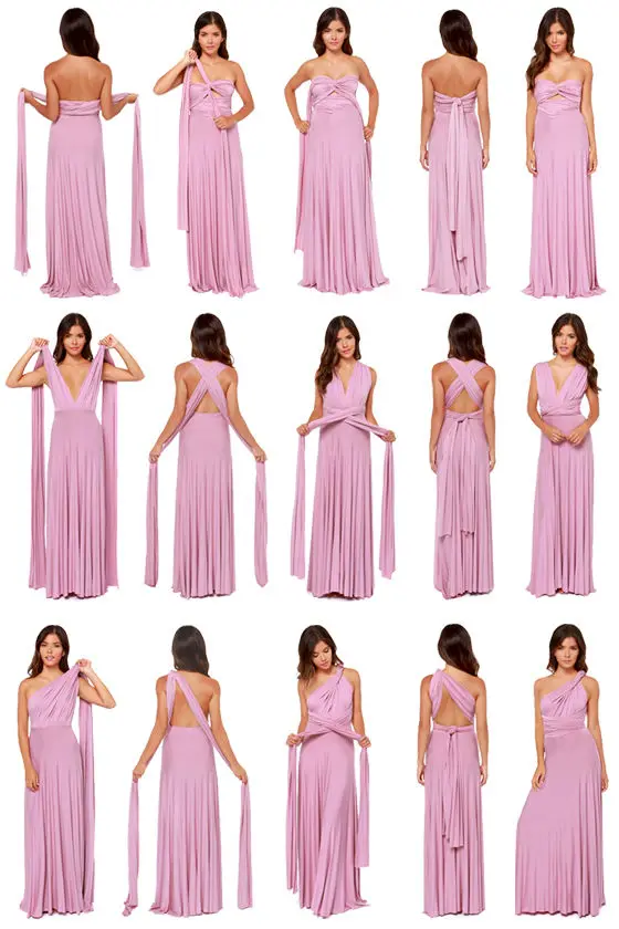 Sexy Women Multiway Wrap Convertible Boho Maxi Club Red Dress Bandage Long Dress Party Bridesmaids Infinity Robe Longue Femme