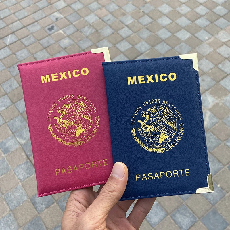 Mexico Passport Cover Metal Edges and Corners Passport Holder Travel Wallet Women Fashion Covers for Passports