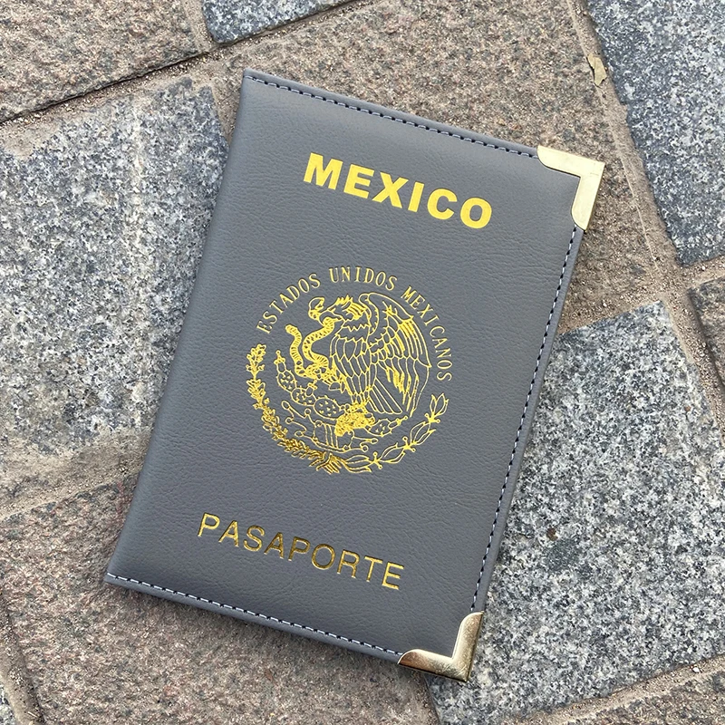 Mexico Passport Cover Metal Edges and Corners Passport Holder Travel Wallet Women Fashion Covers for Passports