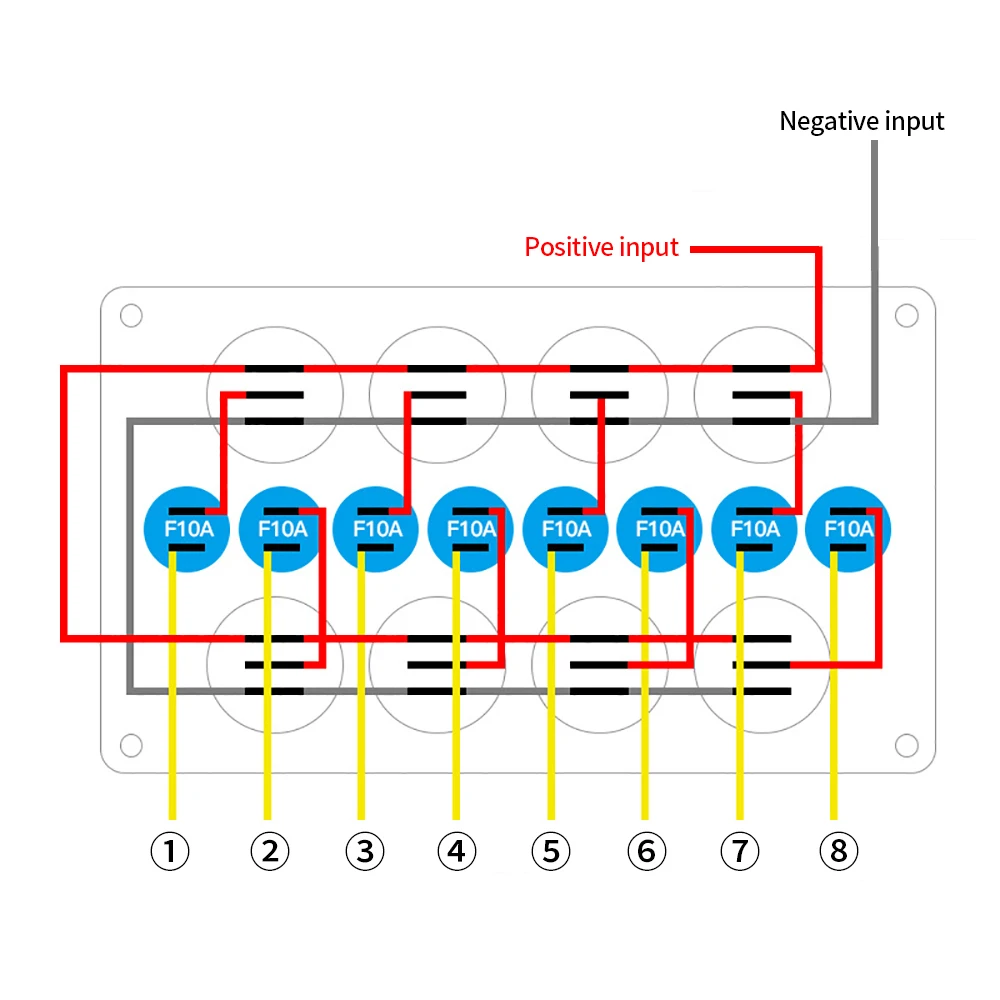 10A Fuse 24V 12V Switch Panel Light Toggle Blue Indicator Buttons Breaker RV Caravan Accessories For Boat Marine Ship Truck Car
