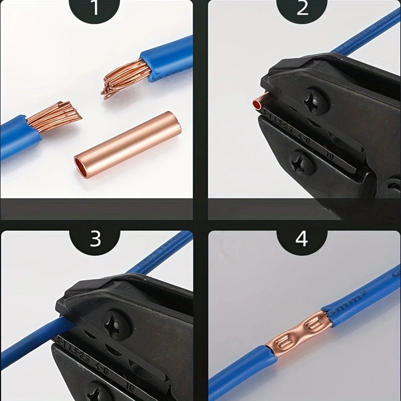 100Pcs Copper Ring Terminal Wire Crimp Connector Bare Cable Battery Terminals Soldered Connectors