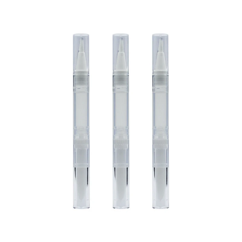 1/2/3/5pcs Transparent Twist Nail Twist Pens Empty Transparent Nail Oil Pen with Brush Cosmetic Container Pen Lip Gloss Tubes
