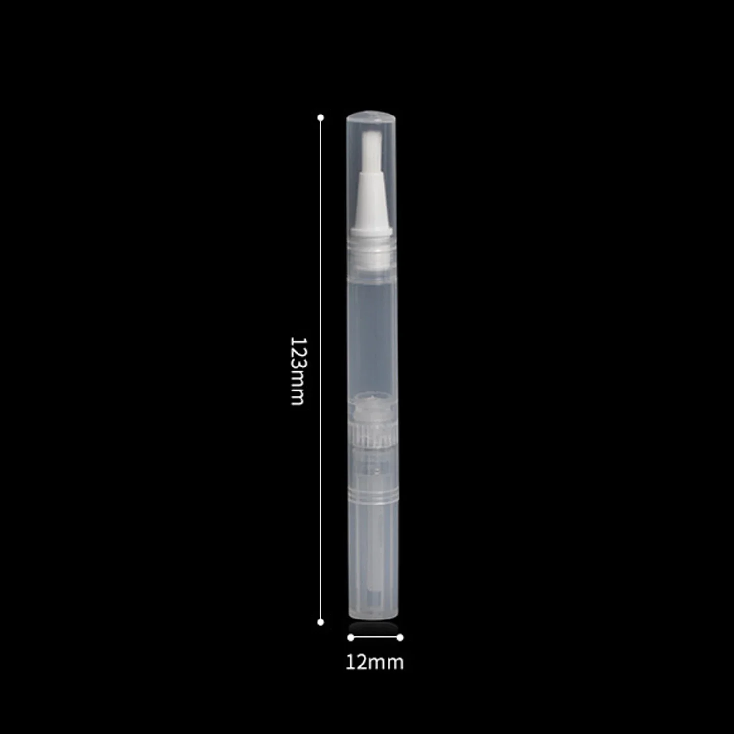 1/2/3/5pcs Transparent Twist Nail Twist Pens Empty Transparent Nail Oil Pen with Brush Cosmetic Container Pen Lip Gloss Tubes