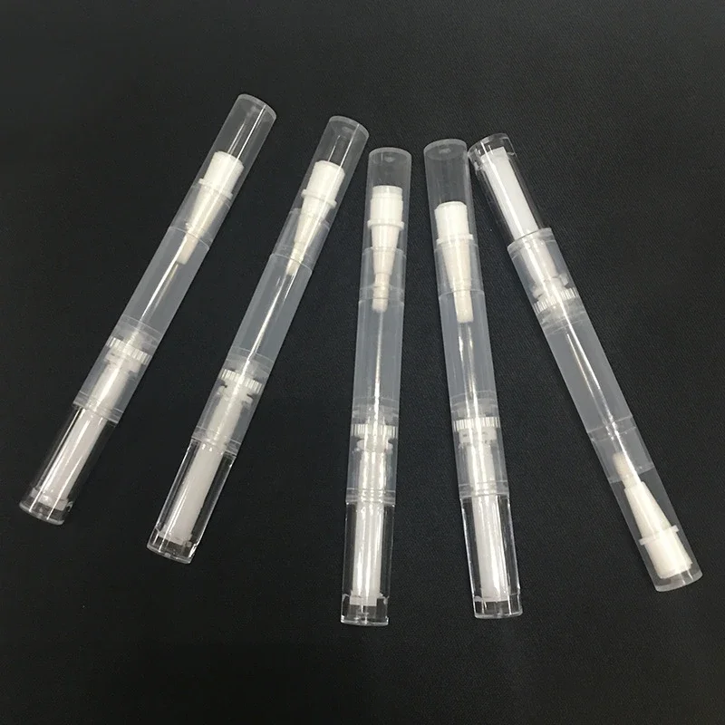 1/2/3/5pcs Transparent Twist Nail Twist Pens Empty Transparent Nail Oil Pen with Brush Cosmetic Container Pen Lip Gloss Tubes