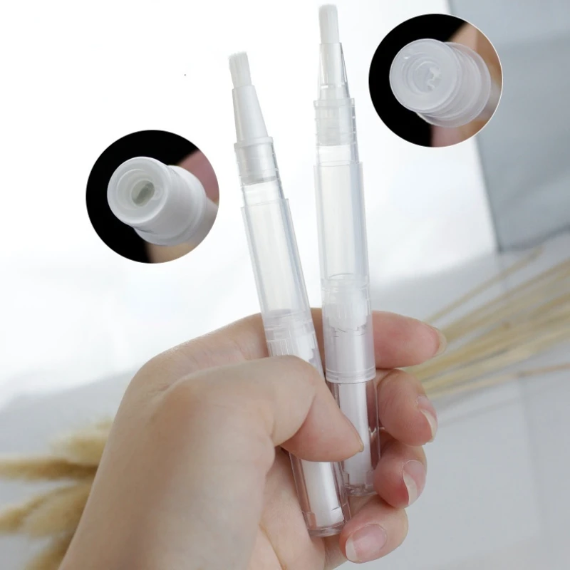 1/2/3/5pcs Transparent Twist Nail Twist Pens Empty Transparent Nail Oil Pen with Brush Cosmetic Container Pen Lip Gloss Tubes