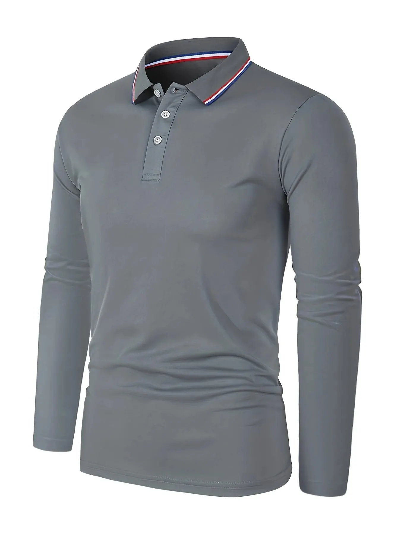Men's Spring and Autumn Casual Breathable Comfortable Polo Shirt Hot Selling Fashion Men's Business Long Sleeve T-Shirt
