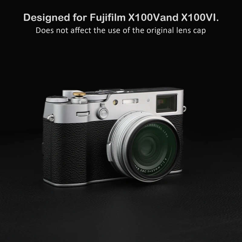 Haoge Lens Filter Adapter Ring for Fujifilm X100VI X100V 49mm UV CPL ND AR-X100 Silver