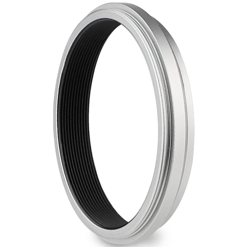 Haoge Lens Filter Adapter Ring for Fujifilm X100VI X100V 49mm UV CPL ND AR-X100 Silver