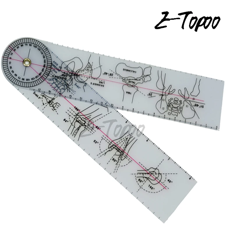 8inch Goniometer Angle Medical Ruler Rule Joint Orthopedics Tool Instruments Plastic Protractor