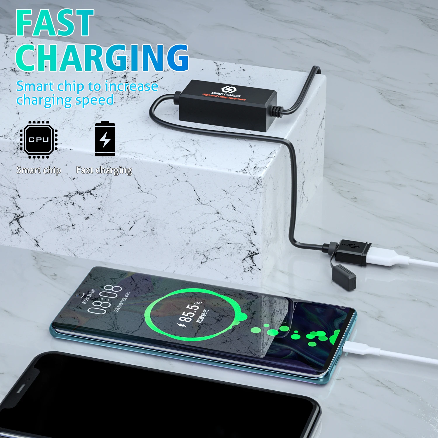Waterproof Motorcycle 18W Single USB Fast Charger SAE To USB Charger 12-24V QC3.0 Quick Charge 3.0 Built-in Smart Chip
