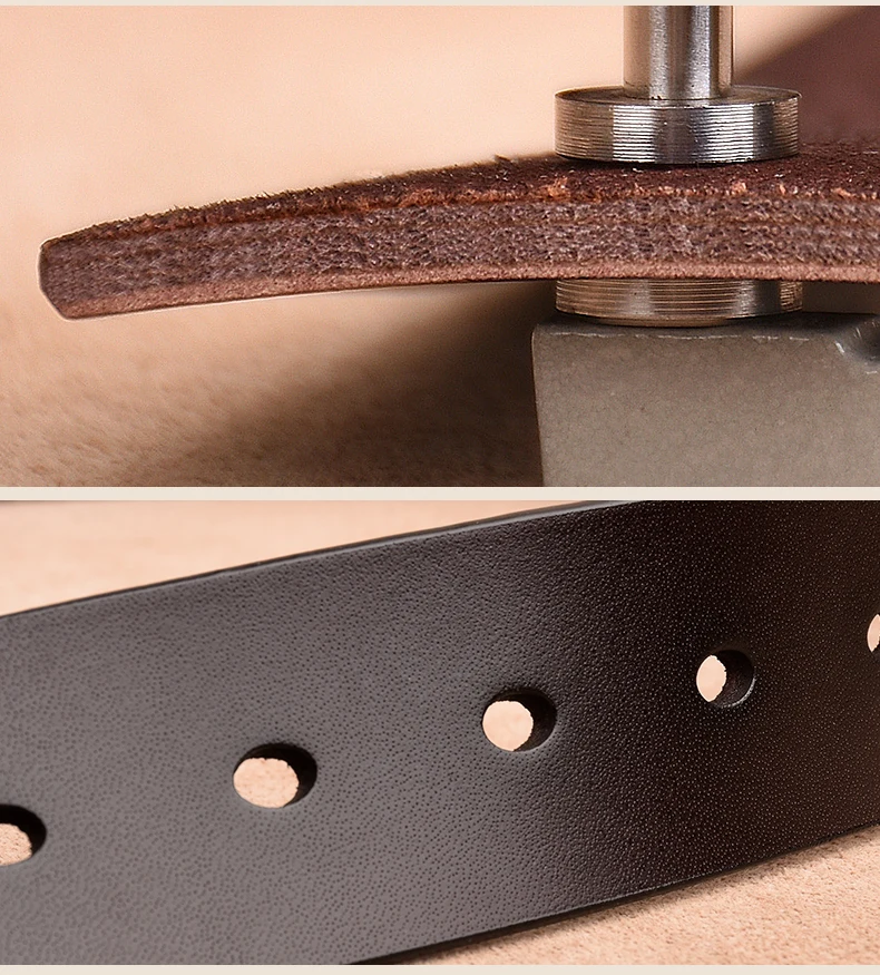 CEXIKA Real Cow Genuine Leather Belt Men Plus Size 120 130 140 150 160 170cm Cowboy Cowskin Pin Buckle Waist Belts for Jeans