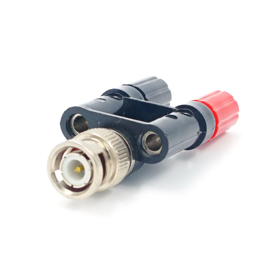 1pcs BNC Male Plug to 4mm Dual Banana Female Jack Socket Binding Post RF Coax Coaxial Connector Adapter Splitter