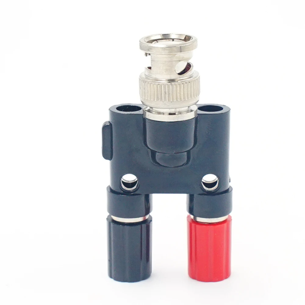 1pcs BNC Male Plug to 4mm Dual Banana Female Jack Socket Binding Post RF Coax Coaxial Connector Adapter Splitter