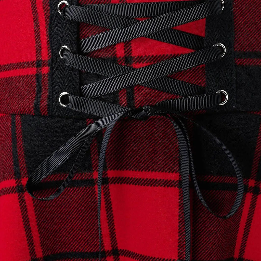 Black Checkered Women's Gothic Skirt Women Pleated Plaid Skirts Spring Autumn Girl Hip Hop Female Punk Goth Mini Skirt Clubwear