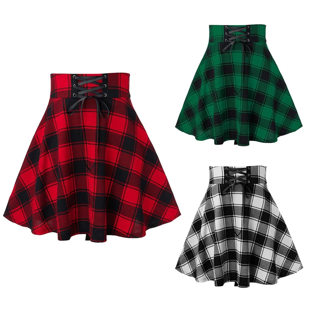 Black Checkered Women's Gothic Skirt Women Pleated Plaid Skirts Spring Autumn Girl Hip Hop Female Punk Goth Mini Skirt Clubwear