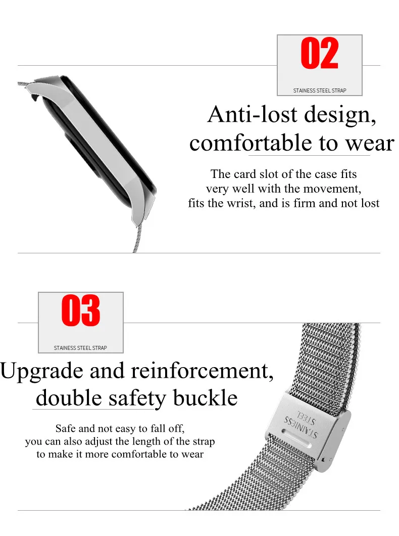 Strap For Xiaomi Mi Band 7 3 4 5 6 Wrist Metal Bracelet Screwless Stainless Steel MIband for Mi Band 7 6 4 3 5 Strap Wristbands