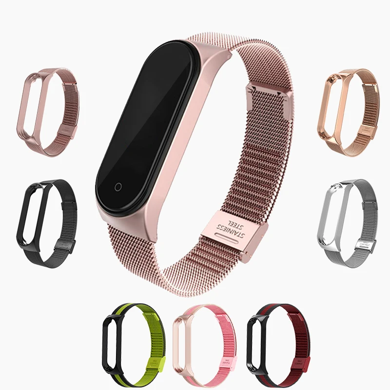 Strap For Xiaomi Mi Band 7 3 4 5 6 Wrist Metal Bracelet Screwless Stainless Steel MIband for Mi Band 7 6 4 3 5 Strap Wristbands