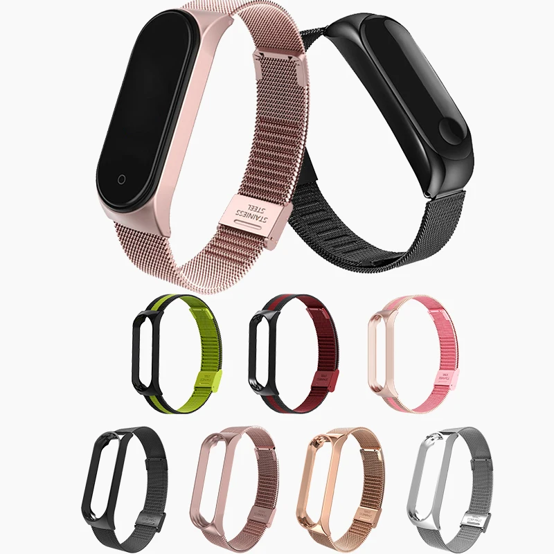 Strap For Xiaomi Mi Band 7 3 4 5 6 Wrist Metal Bracelet Screwless Stainless Steel MIband for Mi Band 7 6 4 3 5 Strap Wristbands