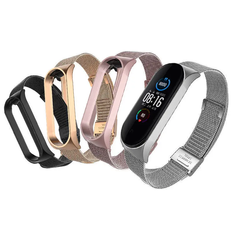 Strap For Xiaomi Mi Band 7 3 4 5 6 Wrist Metal Bracelet Screwless Stainless Steel MIband for Mi Band 7 6 4 3 5 Strap Wristbands