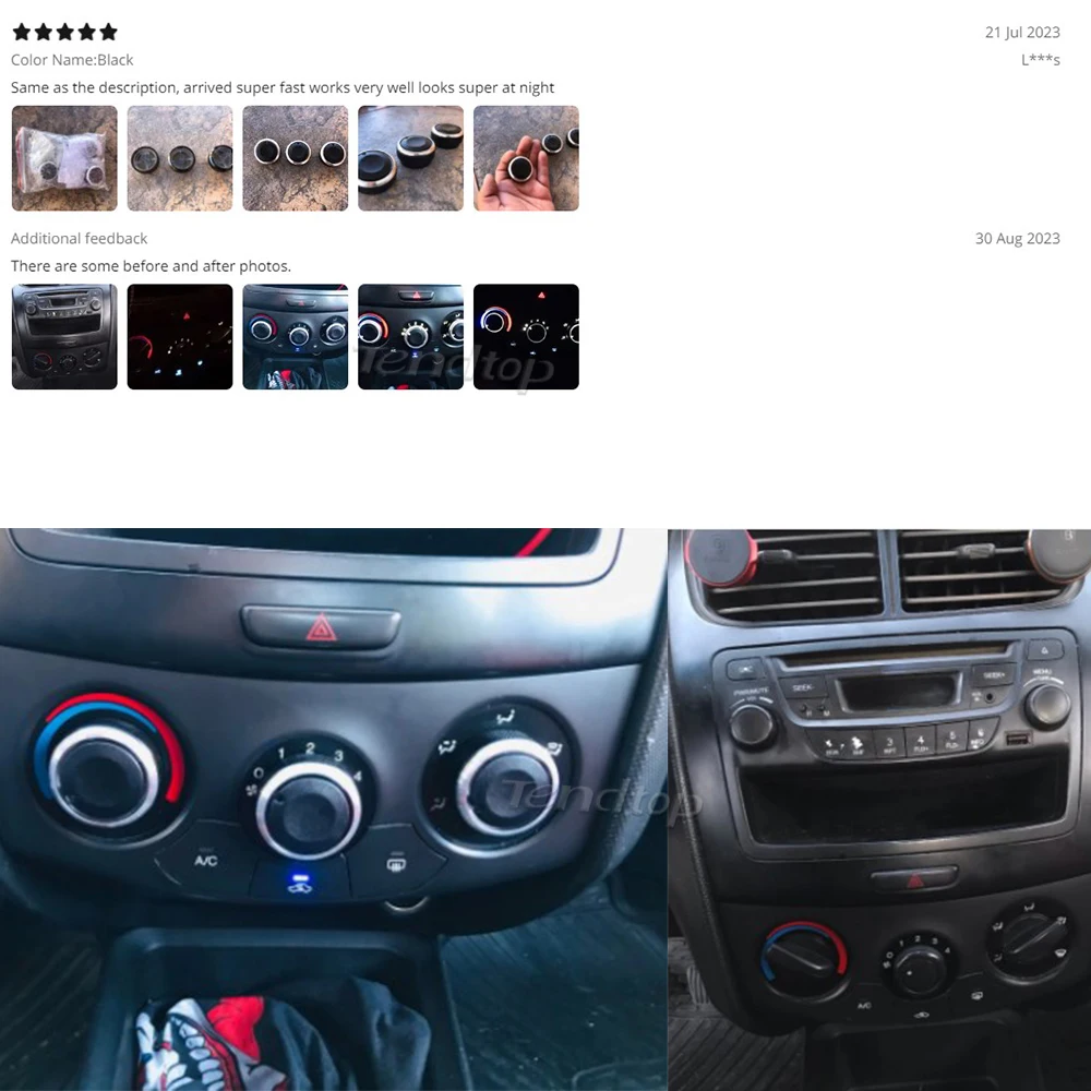 For Chevrolet Sail 2008-2014 3pcs/set Car AC Knob Switch Conditioning Heat Control Switch AC Knob Auto Car Accessories
