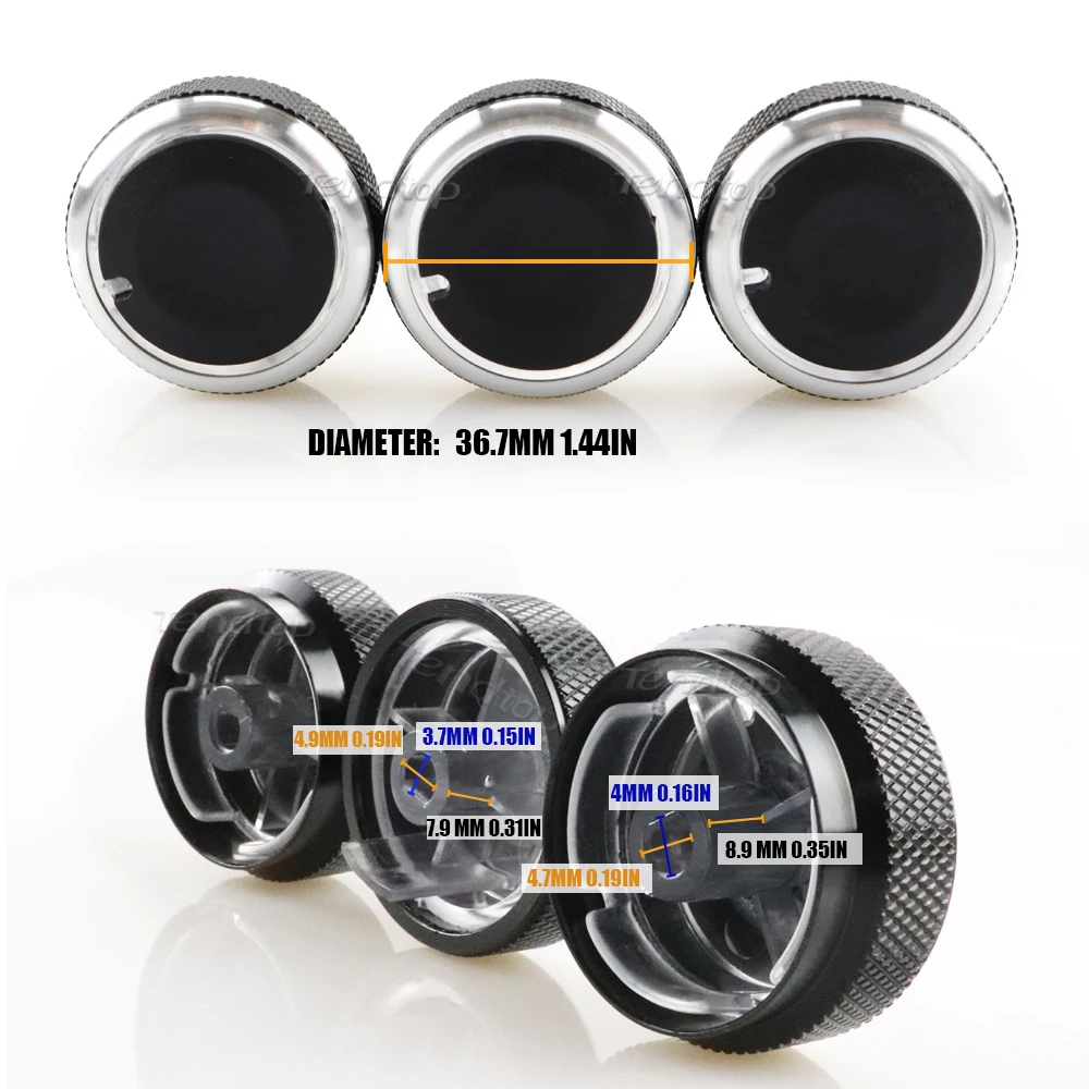 For Chevrolet Sail 2008-2014 3pcs/set Car AC Knob Switch Conditioning Heat Control Switch AC Knob Auto Car Accessories