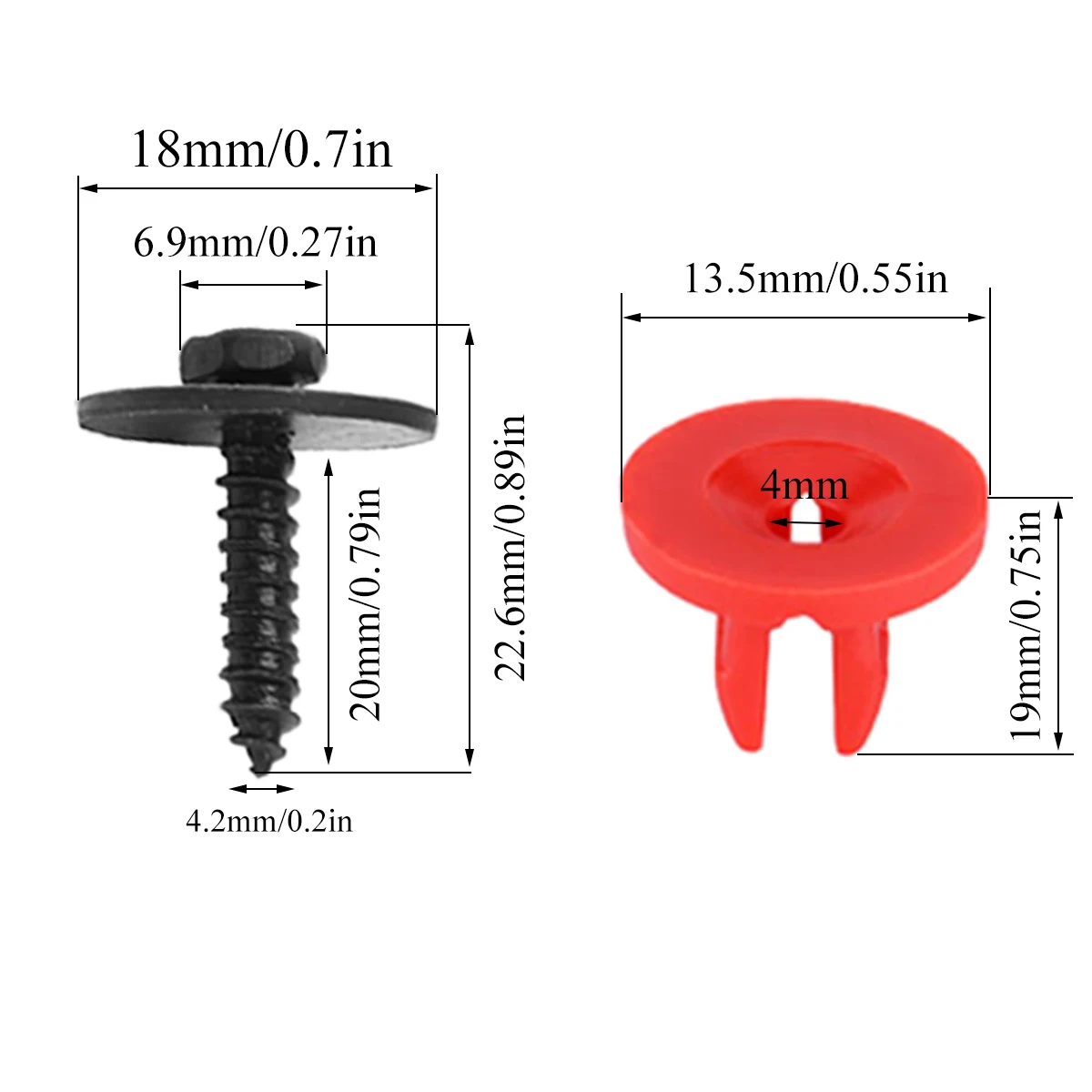 20pcs Engine Undertray Cover Clips Screws Bottom Cover Shield Guard for Ford Focus MK2 MK3 Mondeo MK3 MK4 C-Max S-Max Galaxy