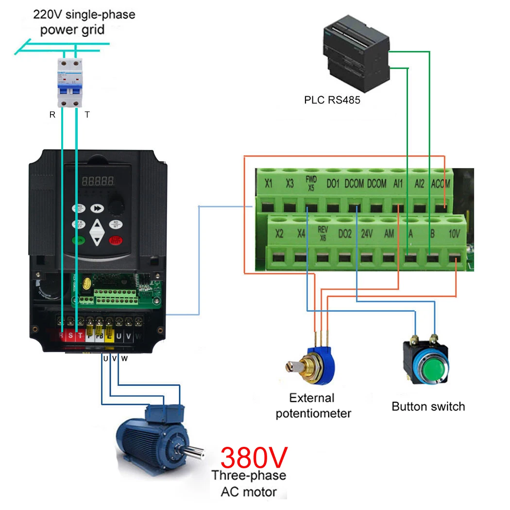4KW-11KW Inverter 220V to 3 Phase 380V VFD Variable Frequency Drive VFD Inverter 400Hz VFD Inverter Frequency Inverter