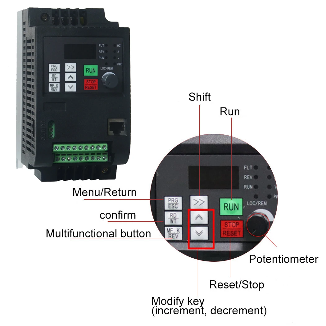 4KW-11KW Inverter 220V to 3 Phase 380V VFD Variable Frequency Drive VFD Inverter 400Hz VFD Inverter Frequency Inverter