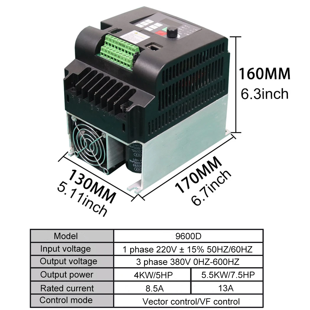 4KW-11KW Inverter 220V to 3 Phase 380V VFD Variable Frequency Drive VFD Inverter 400Hz VFD Inverter Frequency Inverter