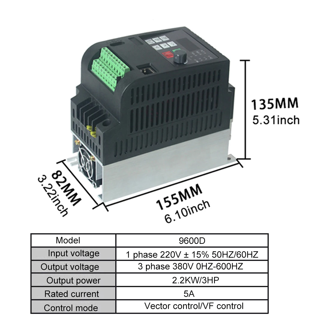 4KW-11KW Inverter 220V to 3 Phase 380V VFD Variable Frequency Drive VFD Inverter 400Hz VFD Inverter Frequency Inverter