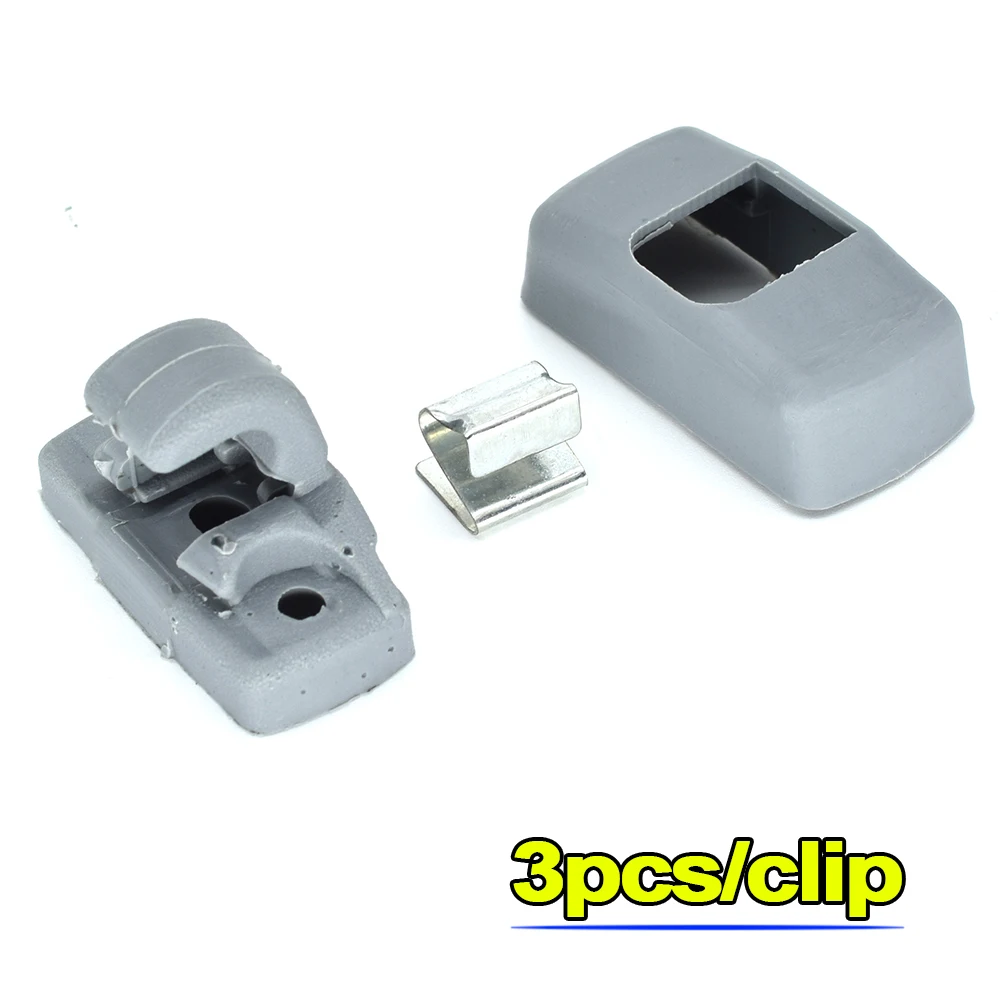 For Seat Altea XL Arosa Ibiza 6L ST Leon 1M 1P Toledo 5P Alhambra Cordoba Vario Grey Front Sun Visor sunvisor Hook Clips Bracket