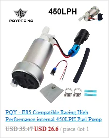 PQY - TOP QUALITY External Fuel Pump 044 OEM:0580 254 044 Poulor 300lph Come With PQY Pack PQY-FPB044