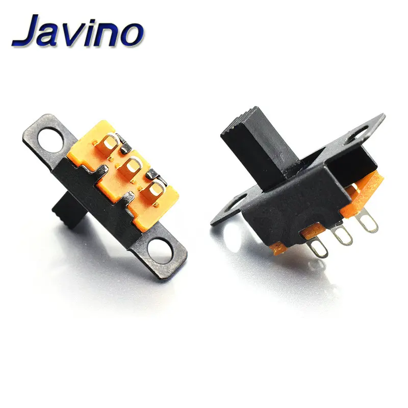 20-200Pcs 50V 0.5 A Mini Size Black SPDT Slide Switch for DIY Power Electronic Projects SS12F15 on-off Toggle Switch Handle 6mm