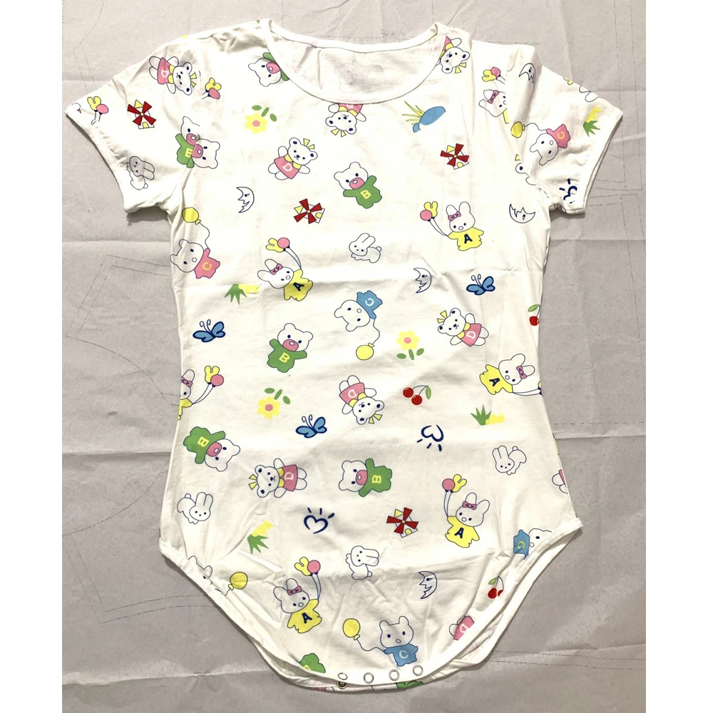 Dinsaur Cotton Adult Onesie Pajamas Romper Adult Baby Jumpsuit Diaper Lover and Sissy Adult Baby Onesie