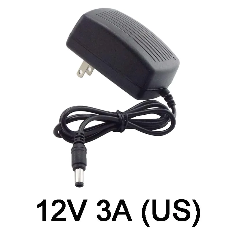 AC DC 12V 1A 2A 3A 2000mA 3000mA Adapter Power Supply EU UK AU US Plug 5.5*2.5mm Wall Charger for DC Male Female LED Strip Light